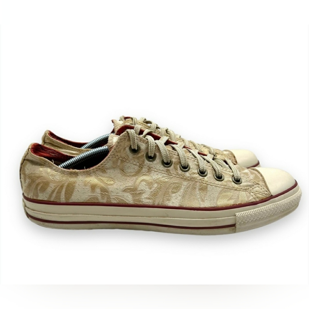 Converse Chuck Taylor All Stars Rare Metallic Golden Printed Sneakers Size US 8